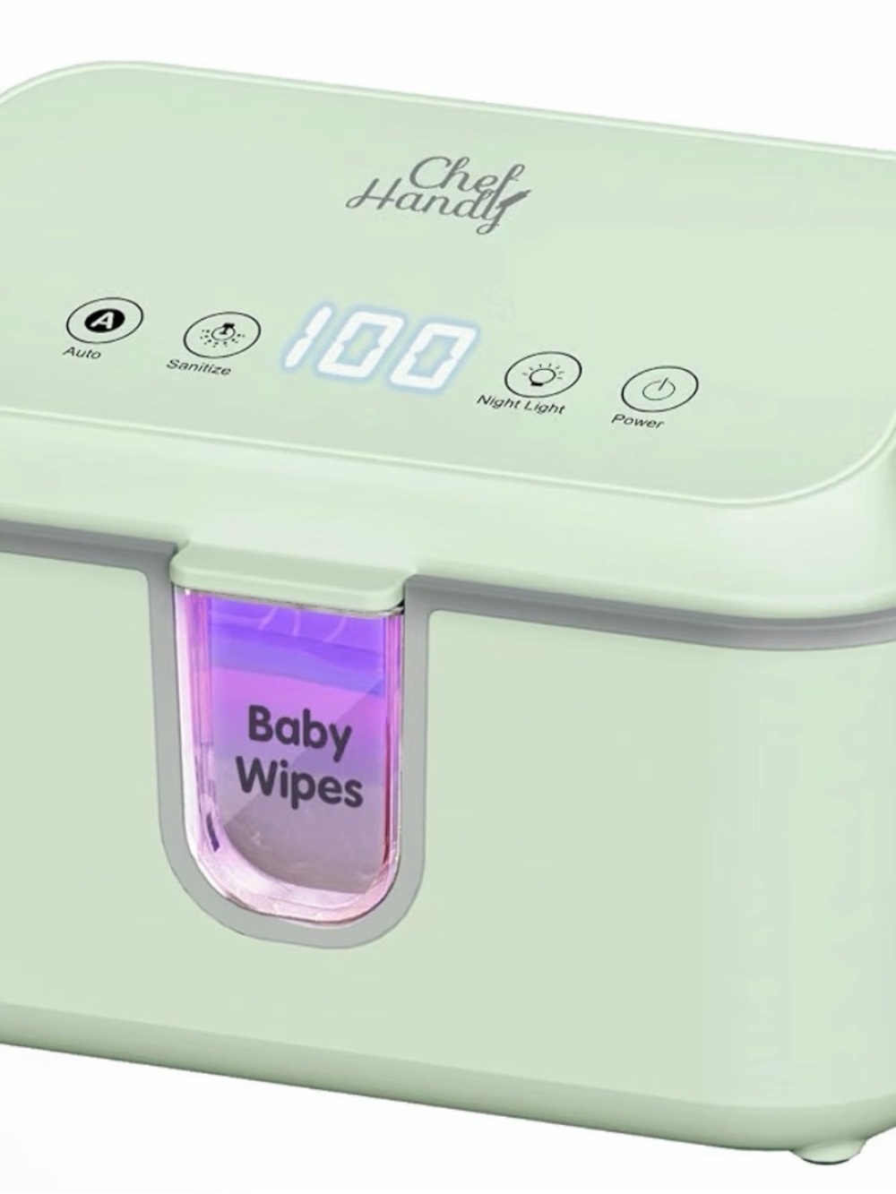New! Chefhandy Baby Wipe Warmer with UV Sanitizer Large Capacity Wipe Dispenser